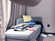 性感黑衣妹子啪啪诱人黑丝沙发上操摸逼抽插