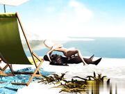 性感的霍尼金发女郎在荒岛上被大鸡巴猛干