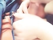 高颜值气质大胸美乳主播和司机网友开车到郊外直播,美胸嫩逼连司机都忍不住上手了.国语对白!-2