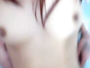 珍珠内裤粉穴 被炮友疯狂揉奶 跪地舔吊乳交2