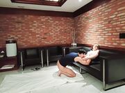 黑丝高跟情侣私人瑜伽教练的性爱课程