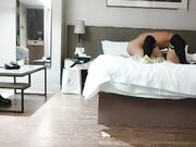 大奶少妇玩3P 制服丝袜沙发上被两个小哥吃着奶子玩着骚逼 床上各种抽插