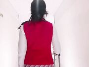 穿着空姐制服的女友丝袜勾引