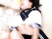 短发漂亮嫩妹直播 穿着学生制服 和炮友双人啪啪大秀 直接内射很是诱人