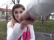 捷克街头搭讪第六期公园和素人少妇口交后入做爱