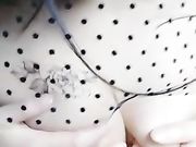 性感透视装黑丝带着面具跳舞