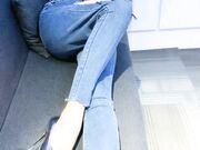 直播回放，约操性感高跟牛仔裤无毛白虎御姐