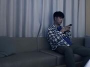 蓝衣碎发嫩妹，全程骚话不止