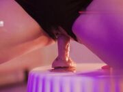 穿着半透红色内衣被按摩到全身油淋淋