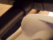 女士WC隔间多角度拍脸又拍下面