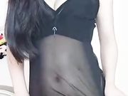 美女酥苏性感透明长裙黑丝诱惑自慰洗澡诱惑自摸极度淫荡