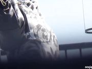 猥琐男暗拍两位美眉被发现后带到隐蔽处脱衣看逼撸射