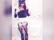 黑丝伪娘鸡儿被直男干的硬邦邦浴室上演激情大戏