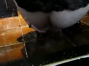 后入黑丝高跟女情人做爱前把我的鸡巴干净