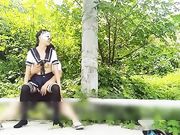 鸟语花香 约操身材不错的黑丝美腿制服学生妹纸郊外凉亭激情野战 多姿势穿着学生服就开操 回归自然的性爱