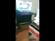 【专业户外群P】爆裂黑丝女神今晚玩刺激网吧包房玩3P 电脑椅上轮着操