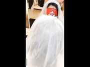 【终极调教2021】骚货琳儿婚纱剧情蒙眼跪舔 翘极品丰臀无套后入 虐操浪叫